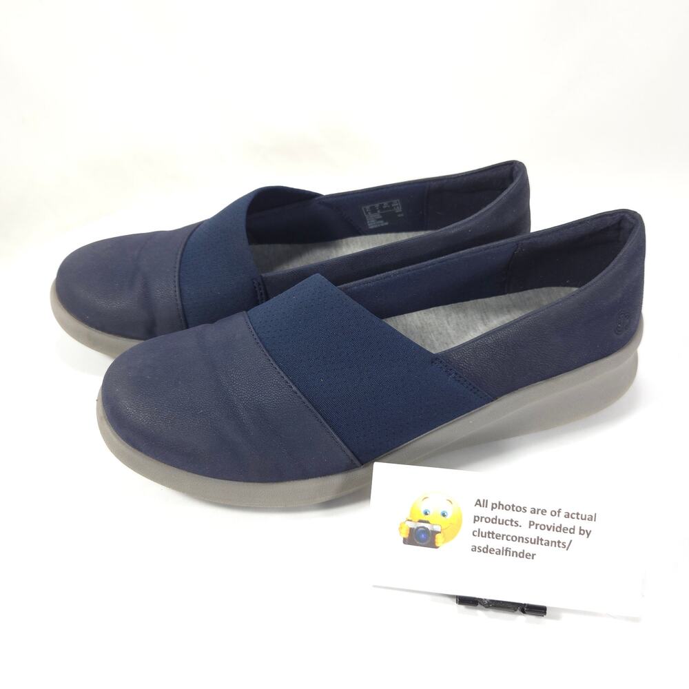 Clarks Cloudsteppers Casual Slip On Shoe Womens Size 7 23535 Blue